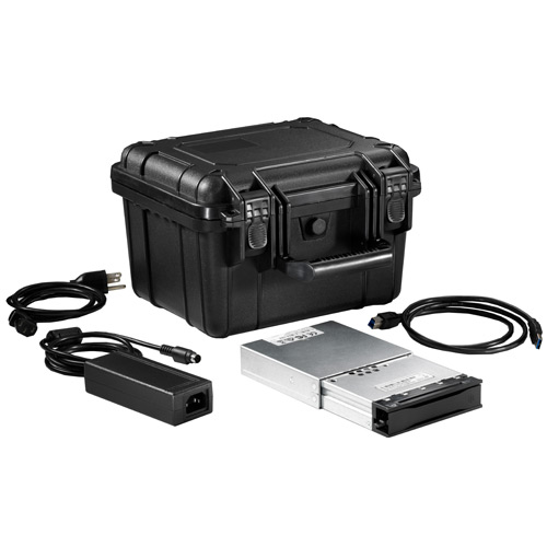 CRU DCP Kit #2 includes DX115 DC Carrier, USB 3.0 Move Dock with USB 3.0 Cable, AUS Power, Shipping Case with Custom Foam