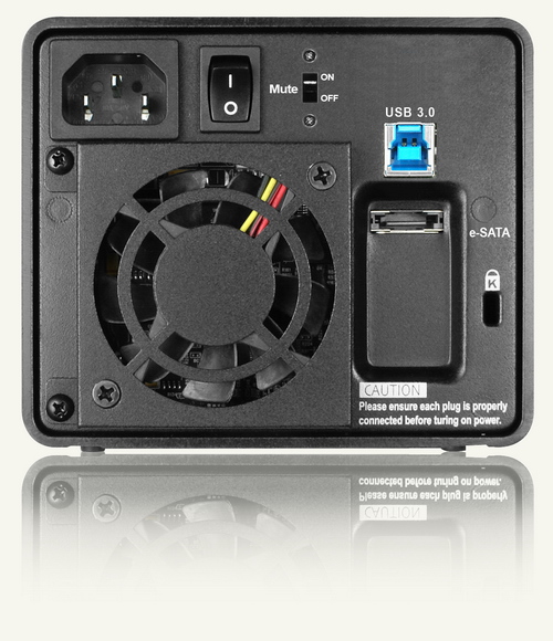 RAIDON SafeTank 3.5" 2Bay DAS with USB3.0 / eSATA / 2*3.5" SATAII HDD / RAID 0, 1 / LCD / Hot-Swap